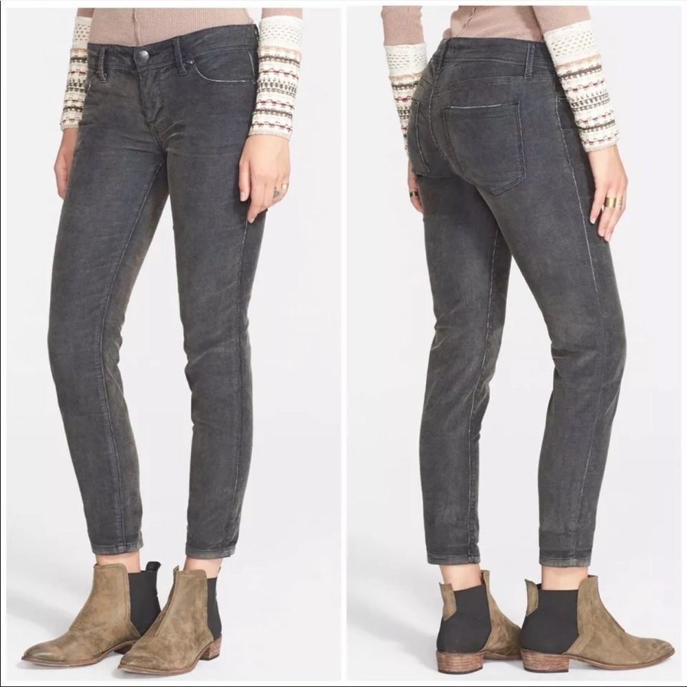 Free people Gray Corduroy Jeans